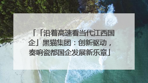 「沿着高速看当代江西国企」黑猫集团：创新驱动，奏响瓷都国企发展新乐章