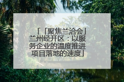 「聚焦兰洽会」兰州经开区：以服务企业的温度推进项目落地的速度