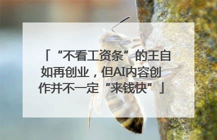 “不看工资条”的王自如再创业，但AI内容创作并不一定“来钱快”