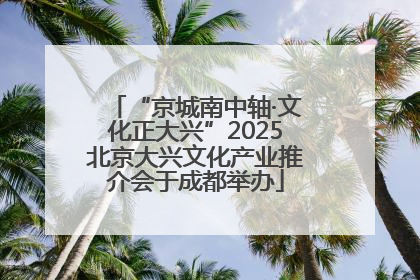 “京城南中轴·文化正大兴”2025北京大兴文化产业推介会于成都举办