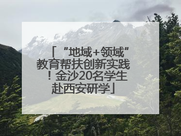 “地域+领域”教育帮扶创新实践！金沙20名学生赴西安研学