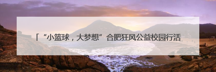 “小篮球，大梦想”合肥狂风公益校园行活动在合肥市第四十二中学南城分校圆满落幕
