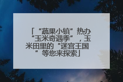 “蔬果小镇”热办“玉米奇遇季”，玉米田里的“迷宫王国”等您来探索