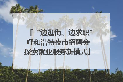 “边逛街、边求职” 呼和浩特夜市招聘会探索就业服务新模式