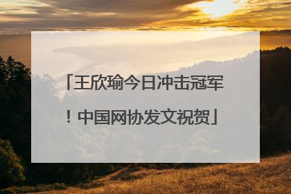 王欣瑜今日冲击冠军！中国网协发文祝贺