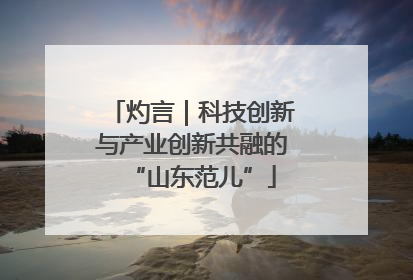 灼言｜科技创新与产业创新共融的“山东范儿”