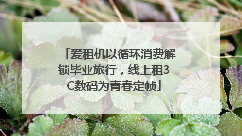 爱租机以循环消费解锁毕业旅行，线上租3C数码为青春定帧