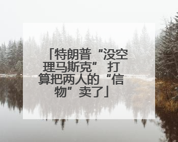 特朗普“没空理马斯克” 打算把两人的“信物”卖了