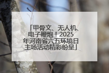 甲骨文、无人机、电子鞭炮！2025年河南省六五环境日主场活动精彩纷呈
