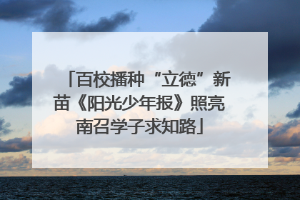 百校播种“立德”新苗《阳光少年报》照亮南召学子求知路