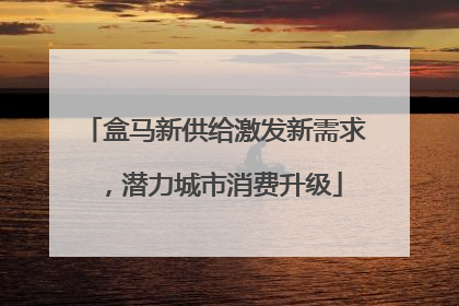 盒马新供给激发新需求，潜力城市消费升级