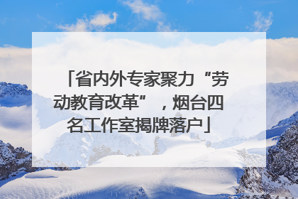 省内外专家聚力“劳动教育改革”，烟台四名工作室揭牌落户