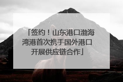签约！山东港口渤海湾港首次携手国外港口开展供应链合作