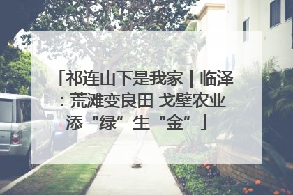 祁连山下是我家｜临泽：荒滩变良田 戈壁农业添“绿”生“金”