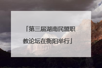 第三届湖南民盟职教论坛在衡阳举行