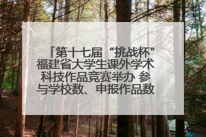 第十七届“挑战杯”福建省大学生课外学术科技作品竞赛举办 参与学校数、申报作品数创历史新高
