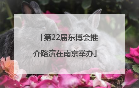 第22届东博会推介路演在南京举办