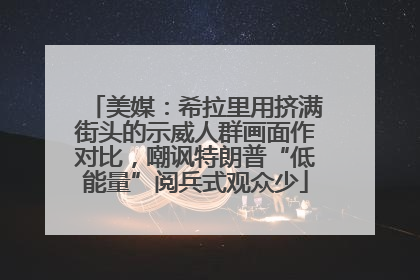 美媒：希拉里用挤满街头的示威人群画面作对比，嘲讽特朗普“低能量”阅兵式观众少