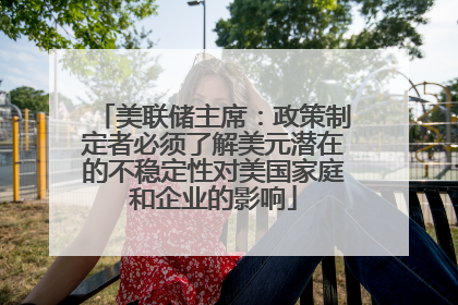 美联储主席：政策制定者必须了解美元潜在的不稳定性对美国家庭和企业的影响