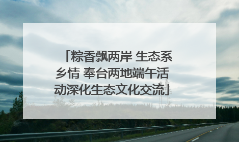 粽香飘两岸 生态系乡情 奉台两地端午活动深化生态文化交流