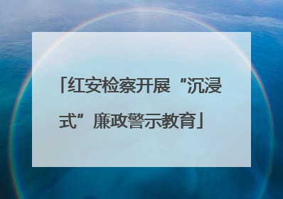 红安检察开展“沉浸式”廉政警示教育