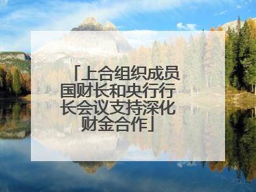 上合组织成员国财长和央行行长会议支持深化财金合作