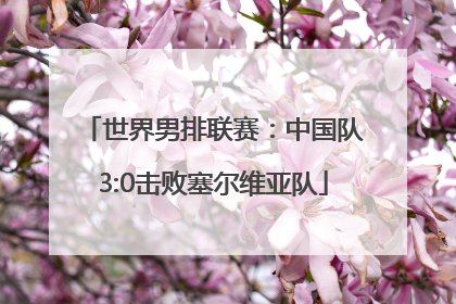 世界男排联赛：中国队3:0击败塞尔维亚队