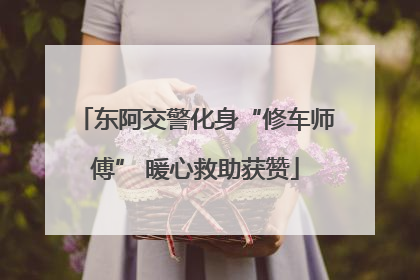 东阿交警化身“修车师傅” 暖心救助获赞