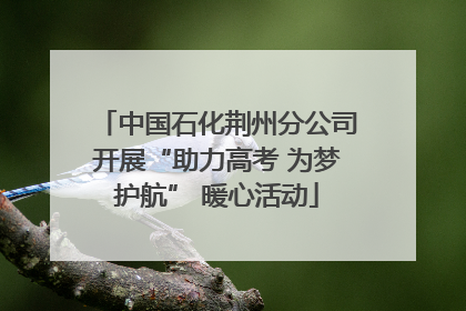 中国石化荆州分公司开展“助力高考 为梦护航” 暖心活动