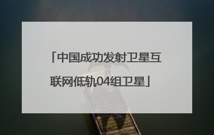 中国成功发射卫星互联网低轨04组卫星