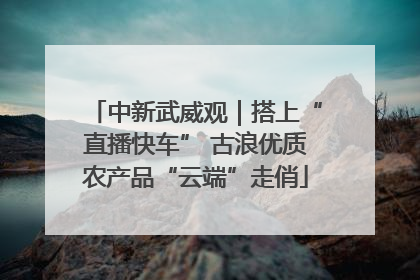 中新武威观｜搭上“直播快车” 古浪优质农产品“云端”走俏
