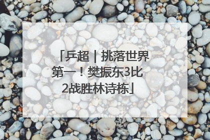 乒超｜挑落世界第一！樊振东3比2战胜林诗栋
