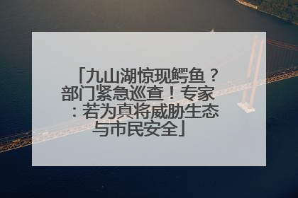 九山湖惊现鳄鱼？部门紧急巡查！专家：若为真将威胁生态与市民安全