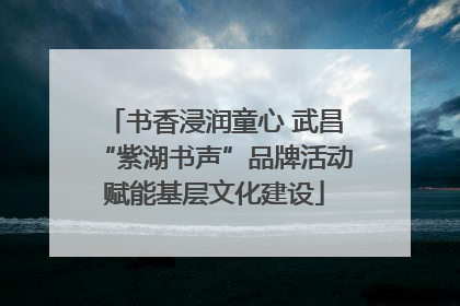 书香浸润童心 武昌“紫湖书声”品牌活动赋能基层文化建设