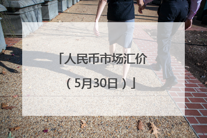 人民币市场汇价（5月30日）