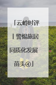 云岭时评丨警惕旅居同质化发展苗头④