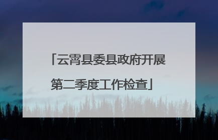 云霄县委县政府开展第二季度工作检查