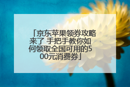 京东苹果领券攻略来了 手把手教你如何领取全国可用的500元消费券