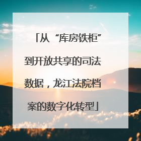 从“库房铁柜”到开放共享的司法数据，龙江法院档案的数字化转型