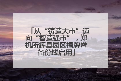 从“铸造大市”迈向“智造强市”，郑机所辉县园区揭牌暨备份线启用