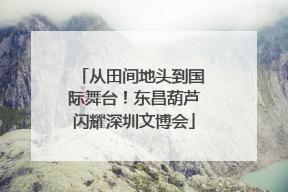 从田间地头到国际舞台！东昌葫芦闪耀深圳文博会