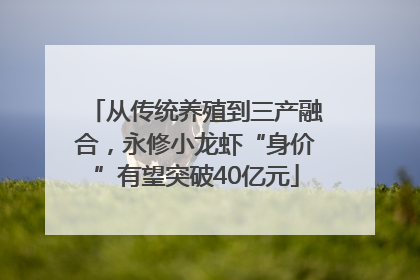 从传统养殖到三产融合，永修小龙虾“身价”有望突破40亿元