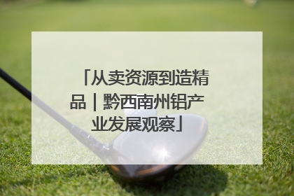 从卖资源到造精品｜黔西南州铝产业发展观察