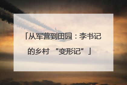 从军营到田园：李书记的乡村 “变形记”