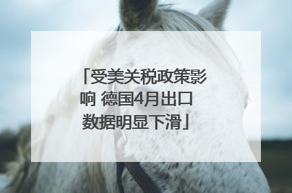 受美关税政策影响 德国4月出口数据明显下滑