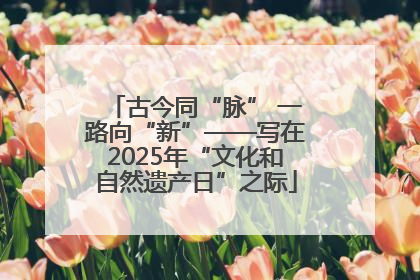 古今同“脉” 一路向“新”——写在2025年“文化和自然遗产日”之际