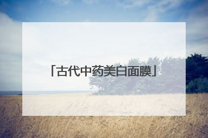 古代中药美白面膜