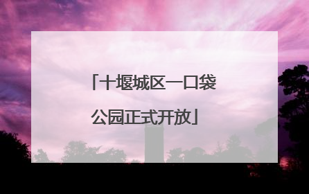 十堰城区一口袋公园正式开放