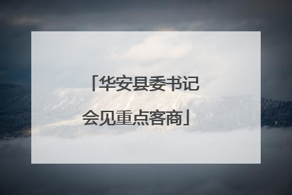 华安县委书记会见重点客商