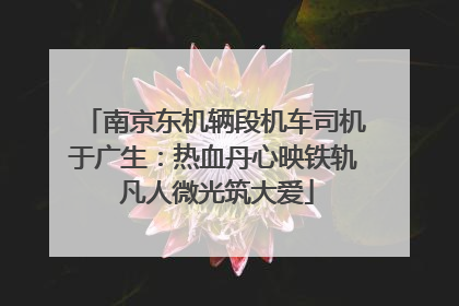 南京东机辆段机车司机于广生：热血丹心映铁轨 凡人微光筑大爱
